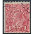 AUSTRALIA - 1915 1d red KGV (G15), ‘spot on Y’ [IV/41], used – ACSC # 71F(2)m