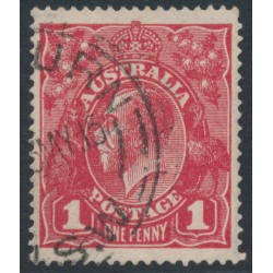 AUSTRALIA - 1915 1d red KGV (G16), 'line under RVT' [III/42], used – ACSC # 71E(2)g