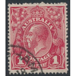 AUSTRALIA - 1918 1d red KGV (G31), 'line under RVT' [III/42], used – ACSC # 71Y(2)g