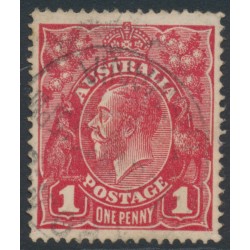 AUSTRALIA - 1915 1d red KGV (G16), 'spot SE corner' [VIII/54], used – ACSC # 71E(4)s