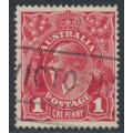 AUSTRALIA - 1915 1d red KGV (G17), 'CNE for ONE' [VIII/45], used – ACSC # 71G(4)q