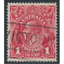 AUSTRALIA - 1915 1d red KGV (G17), 'CNE for ONE' [VIII/45], used – ACSC # 71G(4)q