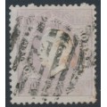 PORTUGAL - 1875 300R pale violet King Luis I, perf. 12½, ribbed paper, used – Michel # 45By