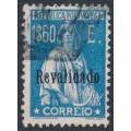 PORTUGAL - 1929 1.60E blue Ceres, overprinted Revalidado, used – Michel # 514
