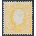 PORTUGAL - 1880 150R lemon-yellow King Luis I, perf. 13½, MH – Michel # 49Cx