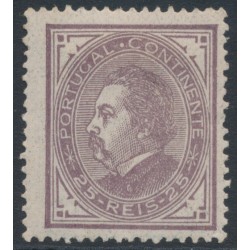 PORTUGAL - 1880 25R grey-purple King Luis I, perf. 13½, MH – Michel # 52C