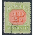 AUSTRALIA - 1913 ½d red/green Postage Due, perf. 12½, crown A watermark, used – SG # D76
