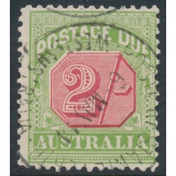 AUSTRALIA - 1909 2/- rose-red/green Postage Due, perf. 12:12½, crown A watermark, used – SG # D70