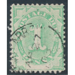 AUSTRALIA - 1902 1d emerald Postage Due, blank base, perf. 11½:12, used – SG # D2w