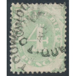 AUSTRALIA - 1902 4d emerald Postage Due, blank base, perf. 12:11½, used – SG # D5w
