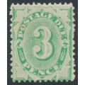 AUSTRALIA - 1903 3d emerald Postage Due, perf. 12:11, upright watermark, MH – SG # D25w AUSTRALIA - 1903 3d emerald Postage Due, perf. 12:11, upright watermark, MH – SG # D25w