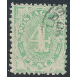 AUSTRALIA - 1903 4d emerald Postage Due, perf. 12:11, upright watermark, used – SG # D26w