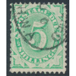 AUSTRALIA - 1903 5/- emerald Postage Due, perf. 12:11, inverted watermark, used – SG # D33