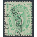 AUSTRALIA - 1903 5d emerald Postage Due, perf. 11:11, upright watermark, used – SG # D39 AUSTRALIA - 1903 5d emerald Postage Due, perf. 11:11, upright watermark, used – SG # D39