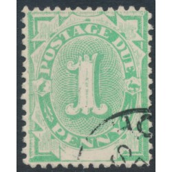 AUSTRALIA - 1902 1d emerald Postage Due, blank base, perf. 12:12, used – SG # D2