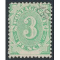AUSTRALIA - 1902 3d emerald Postage Due, blank base, perf. 12:11½, used – SG # D4 AUSTRALIA - 1902 3d emerald Postage Due, blank base, perf. 12:11½, used – SG # D4