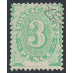 AUSTRALIA - 1902 3d emerald Postage Due, blank base, perf. 12:11½, used – SG # D4