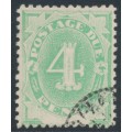 AUSTRALIA - 1902 4d emerald Postage Due, blank base, perf. 12:11½, used – SG # D5 AUSTRALIA - 1902 4d emerald Postage Due, blank base, perf. 12:11½, used – SG # D5