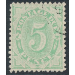 AUSTRALIA - 1902 5d emerald Postage Due, perf. 12:12, upright watermark, used – SG # D17