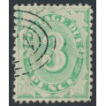 AUSTRALIA - 1903 3d emerald Postage Due, perf. 12:11, inverted watermark, used – SG # D25 AUSTRALIA - 1903 3d emerald Postage Due, perf. 12:11, inverted watermark, used – SG # D25