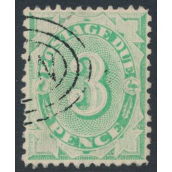 AUSTRALIA - 1903 3d emerald Postage Due, perf. 12:11, inverted watermark, used – SG # D25