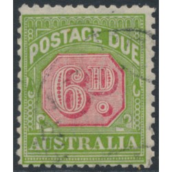 AUSTRALIA - 1936 6d red/green Postage Due, CofA watermark, perf. 11, used – SG # D110