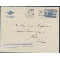 AUSTRALIA - 1934 3d blue MacArthur on a cover to the Netherlands – ACSC # 159