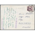 AUSTRALIA - 1962 1/2 purple Thylacine on postcard to Denmark – ACSC # 364A AUSTRALIA - 1962 1/2 purple Thylacine on postcard to Denmark – ACSC # 364A