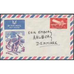 AUSTRALIA - 1964 2/3 red Airmail on airmail cover to Denmark – ACSC # 424
