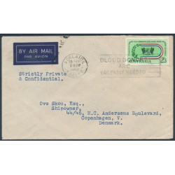 AUSTRALIA - 1962 2/3 Empire Games on airmail cover to Denmark – ACSC # 391 AUSTRALIA - 1962 2/3 Empire Games on airmail cover to Denmark – ACSC # 391