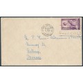 AUSTRALIA - 1954 7½d violet Royal Visit on cover to Denmark – ACSC # 309A AUSTRALIA - 1954 7½d violet Royal Visit on cover to Denmark – ACSC # 309A