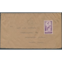 AUSTRALIA - 1954 7½d dull violet Royal Visit on cover to Sweden – ACSC # 309B AUSTRALIA - 1954 7½d dull violet Royal Visit on cover to Sweden – ACSC # 309B