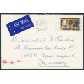 AUSTRALIA - 1972 35c Primary Industries on airmail cover to Denmark – ACSC # 594 AUSTRALIA - 1972 35c Primary Industries on airmail cover to Denmark – ACSC # 594