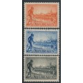 AUSTRALIA - 1934 2d to 1/- Centenary of Victoria set of 3 perf. 10½, CTO – SG # 147-149
