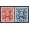 AUSTRALIA - 1930 1½d red & 3d blue Sturt set of 2, CTO – SG # 117-118