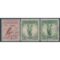 AUSTRALIA - 1932 6d Kookaburra + 1/- Lyrebird, CTO – ACSC # 145Aw+145Bw+150w