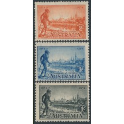 AUSTRALIA - 1934 2d to 1/- Centenary of Victoria set of 3 perf. 11½, MH – SG # 147a-149a AUSTRALIA - 1934 2d to 1/- Centenary of Victoria set of 3 perf. 11½, MH – SG # 147a-149a