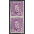 AUSTRALIA - 1942 2d purple KGVI, coil pair, MH – SG # 185a