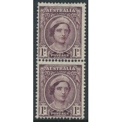AUSTRALIA - 1944 1d brown Queen Elizabeth, coil pair, MNH – SG # 203a