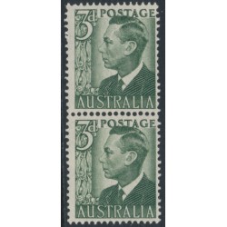 AUSTRALIA - 1951 3d green King George VI, coil pair, MNH – SG # 237da
