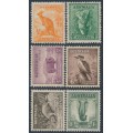 AUSTRALIA - 1937 ½d to 1/- Animals set of 6, perf. 13½:14, MH – SG # 164 + 170-174