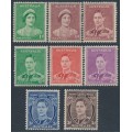 AUSTRALIA - 1938 1d to 3d KGVI definitives set of 8, perf. 15:14, MNH – SG # 180-187