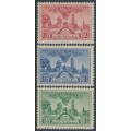 AUSTRALIA - 1936 2d to 1/- SA Centenary set of 3, MH – SG # 161-163