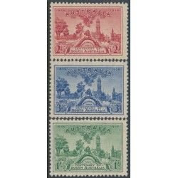AUSTRALIA - 1936 2d to 1/- SA Centenary set of 3, MH – SG # 161-163