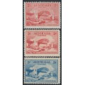 AUSTRALIA - 1932 2d red & 3d blue Sydney Harbour Bridge set of 3, MNH – SG # 141+142+144 