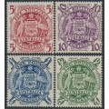 AUSTRALIA - 1949-1950 5/- to £2 Coat of Arms set of 4, MH – SG # 224a-224d