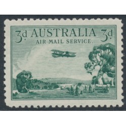 AUSTRALIA - 1929 3d green Airmail (vertical mesh paper), MNH – SG # 115