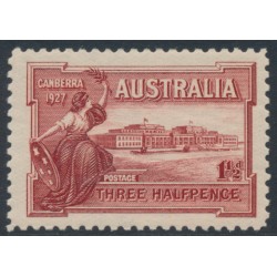 AUSTRALIA - 1927 1½d brownish lake Parliament House Canberra, MNH – SG # 105