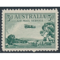 AUSTRALIA - 1929 3d green Airmail (vertical mesh paper), MNH – SG # 115