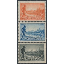 AUSTRALIA - 1934 2d to 1/- Centenary of Victoria set of 3 perf. 10½, MH – SG # 147-149